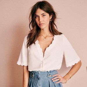 Sezane Antika Blouse - white - 34 - xs